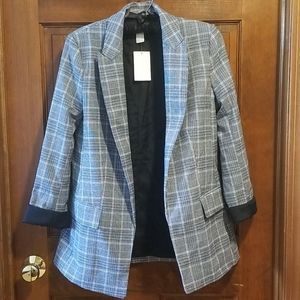 Sold!! Oversize H& M blazer sz 4 plaid black